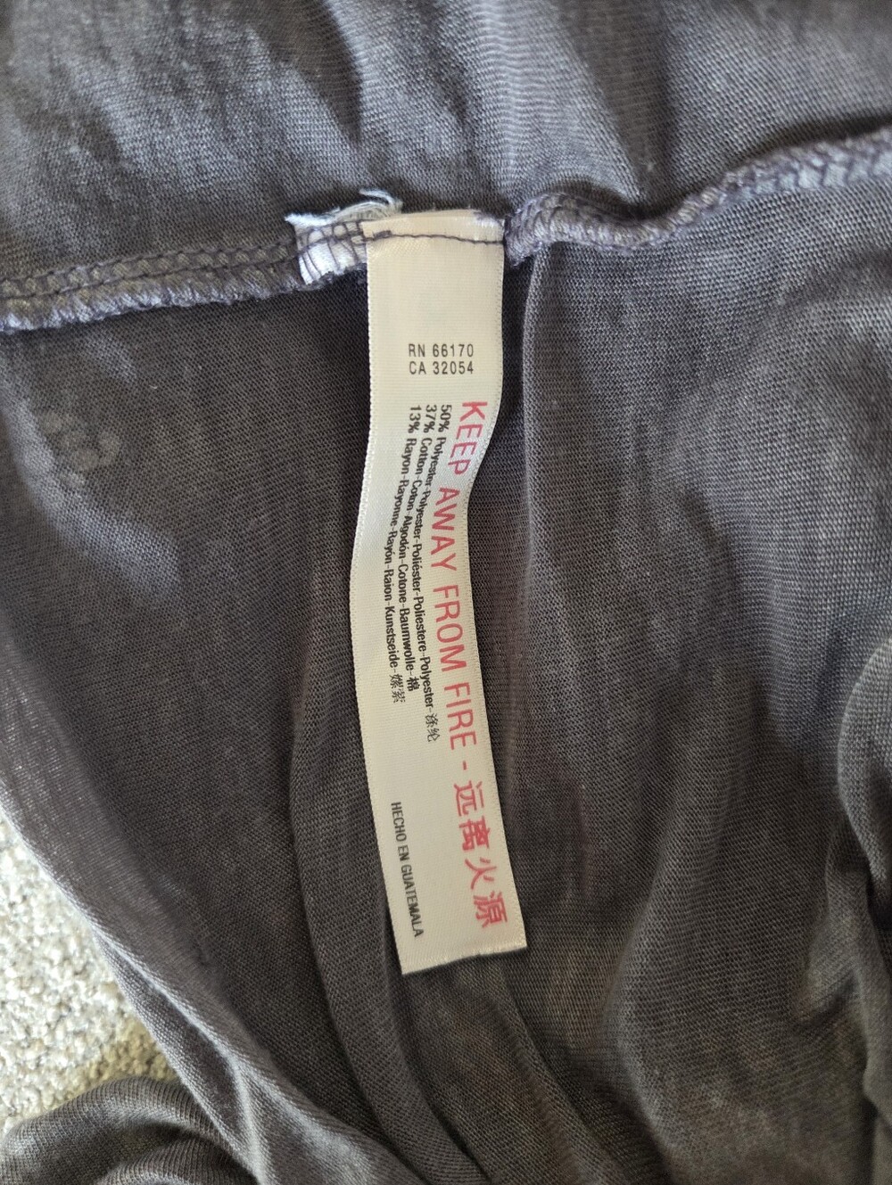 FP Movement Free People Can't Stop Won't Stop Graphic Tee Charcoal Gray Size M - Picture 5 of 9